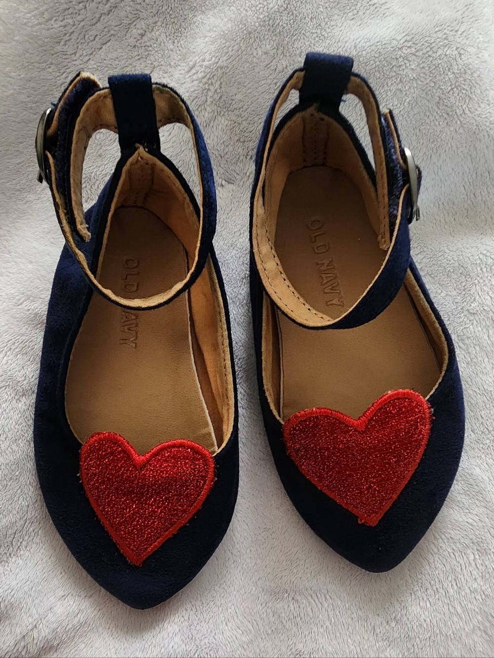 Old Navy Navy Girls with Red Glitter Heart